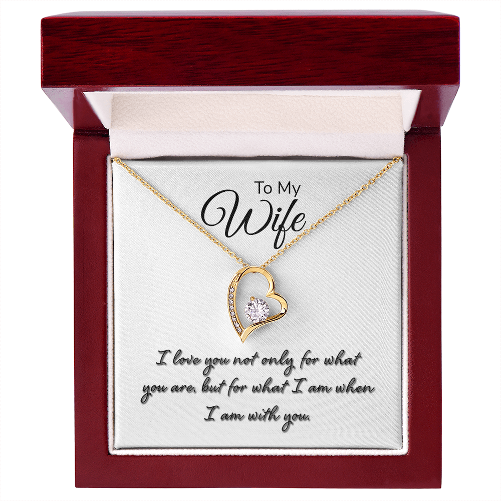 To My Wife Necklace - Forever Love with Message Card, Gift for Wife