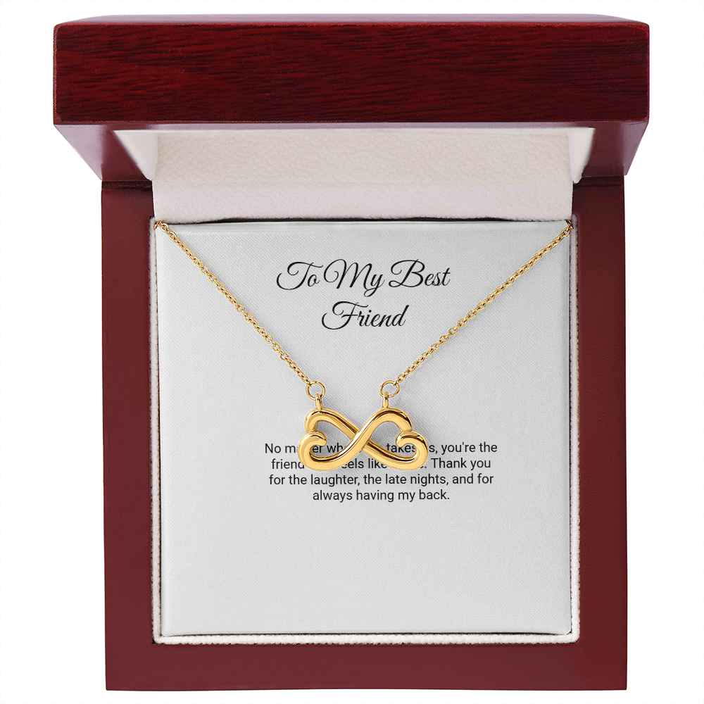 To My Best Friend Necklace - Endless Love with Message Card, Gift for Best Friend