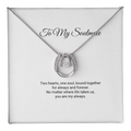 To My Soulmate Necklace - Lucky In Love with Message Card, Gift for Soulmate