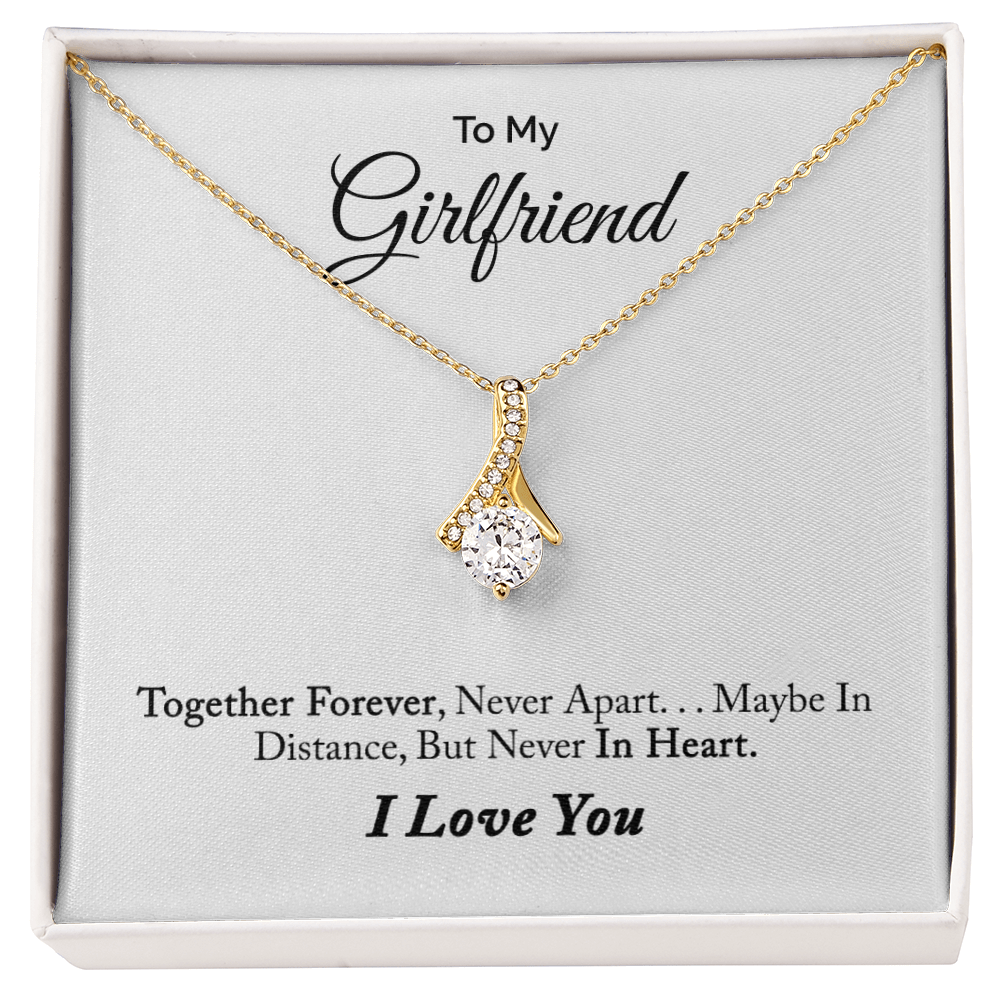 To My Girlfriend Necklace - Alluring Beauty with Message Card, Gift for Girlfriend
