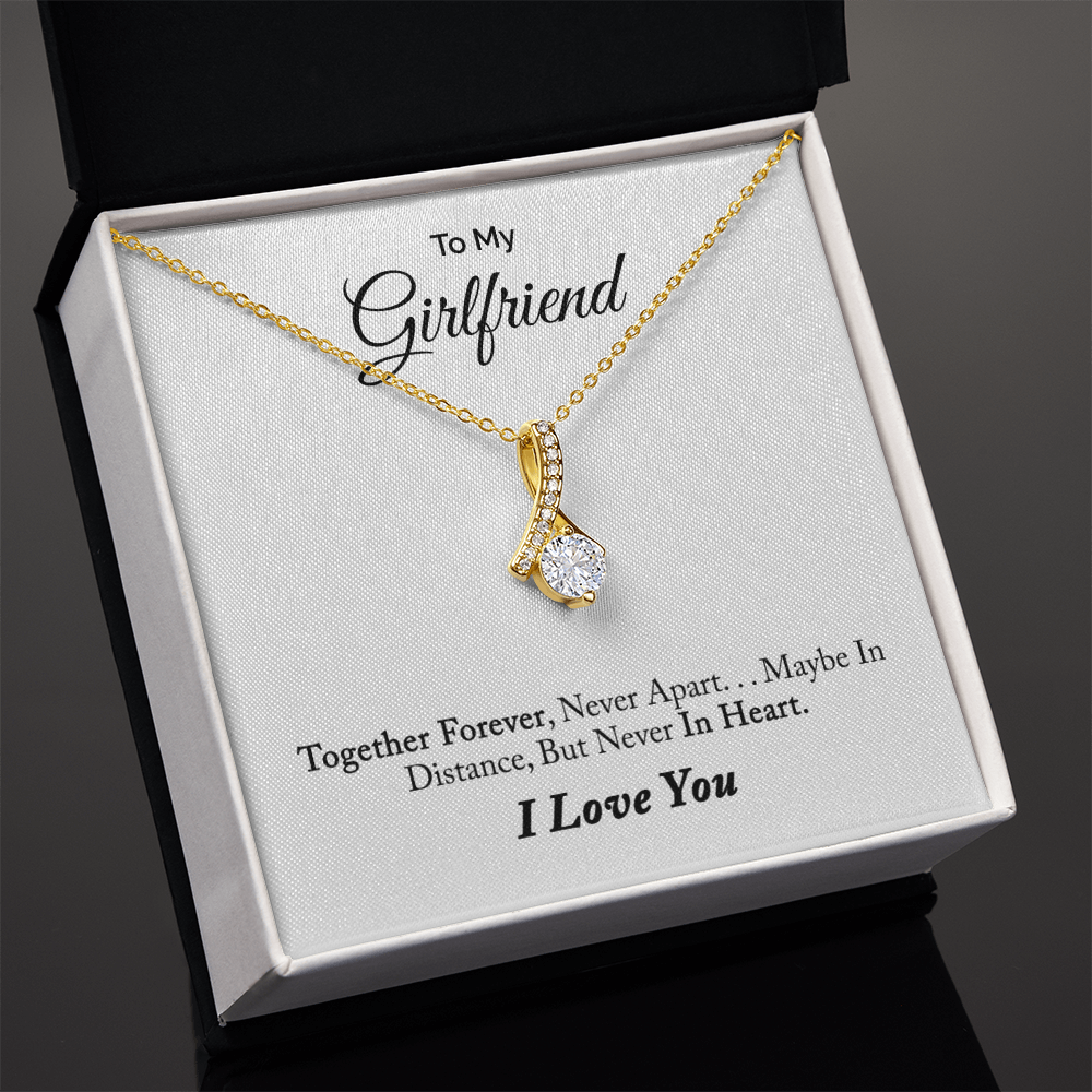 To My Girlfriend Necklace - Alluring Beauty with Message Card, Gift for Girlfriend