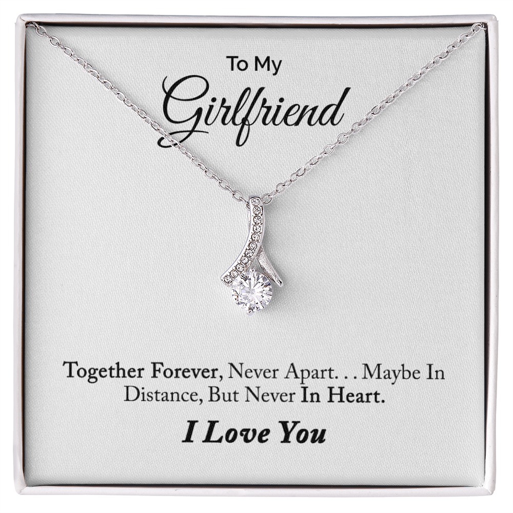 To My Girlfriend Necklace - Alluring Beauty with Message Card, Gift for Girlfriend