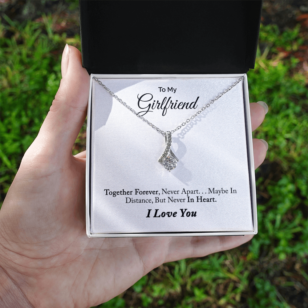 To My Girlfriend Necklace - Alluring Beauty with Message Card, Gift for Girlfriend