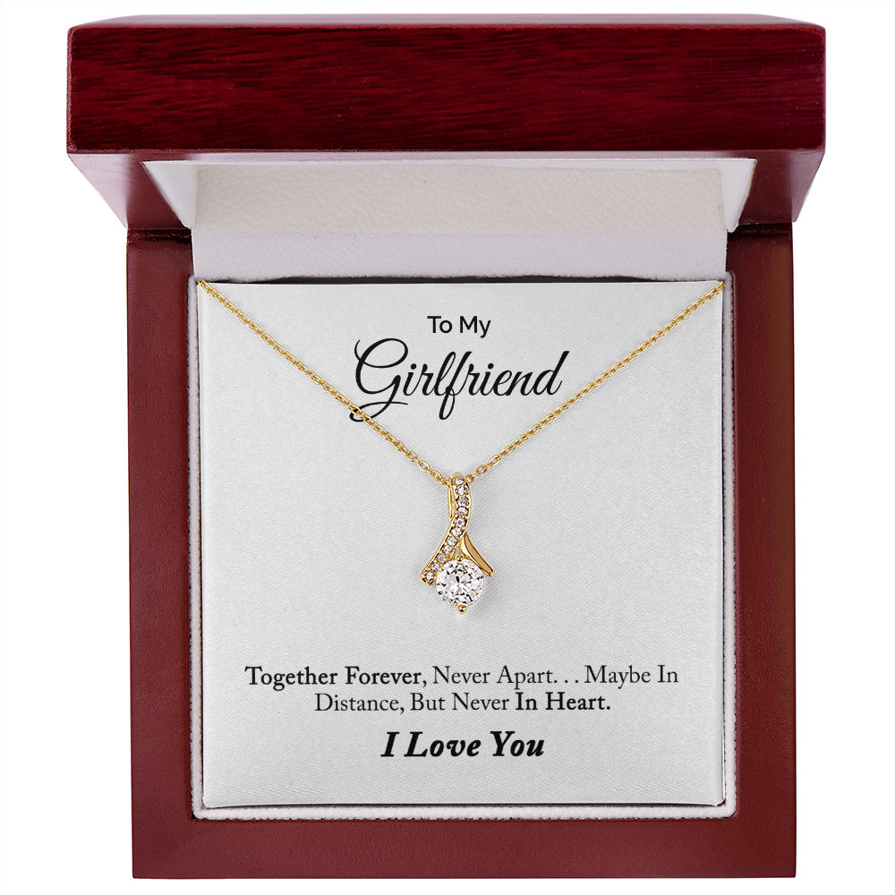 To My Girlfriend Necklace - Alluring Beauty with Message Card, Gift for Girlfriend