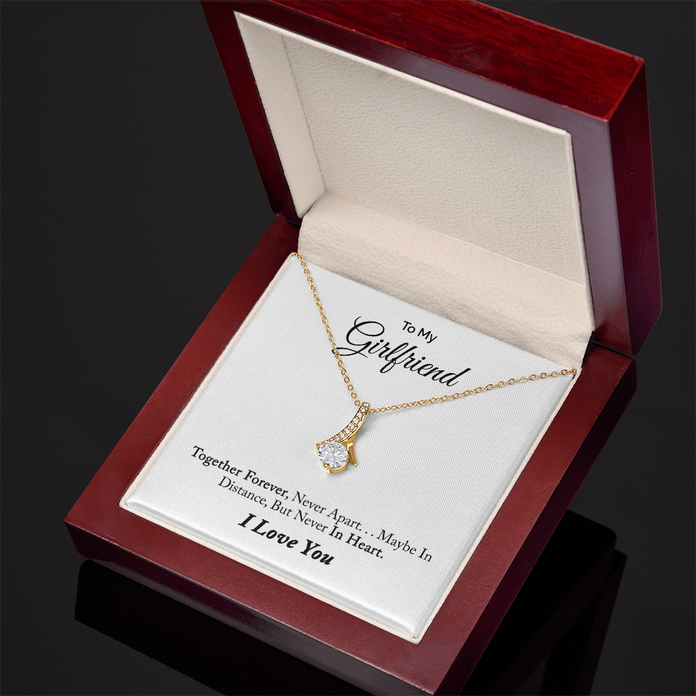 To My Girlfriend Necklace - Alluring Beauty with Message Card, Gift for Girlfriend