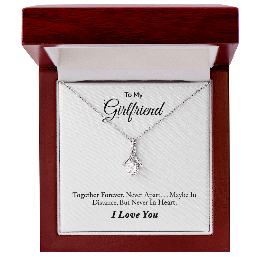 To My Girlfriend Necklace - Alluring Beauty with Message Card, Gift for Girlfriend