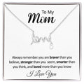 To My Mom Necklace - Scripted Love with Message Card, Gift for Mom