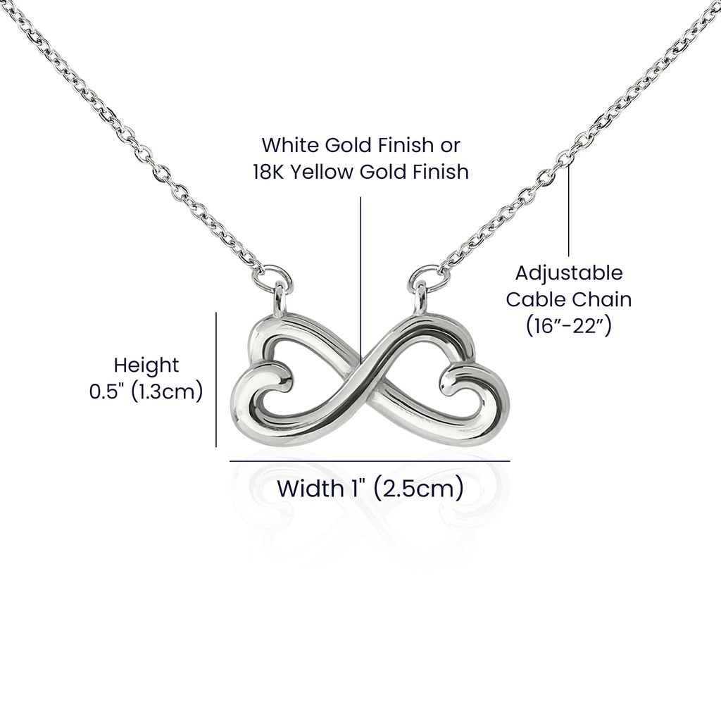 To My Best Friend Necklace - Endless Love with Message Card, Gift for Best Friend