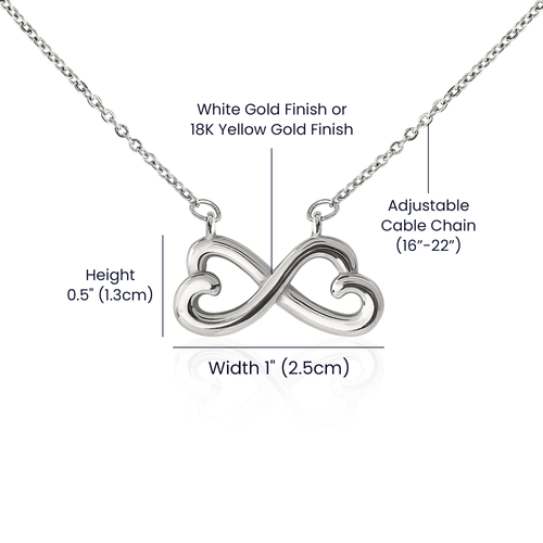 To My Best Friend Necklace - Endless Love with Message Card, Gift for Best Friend