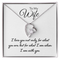 To My Wife Necklace - Forever Love with Message Card, Gift for Wife