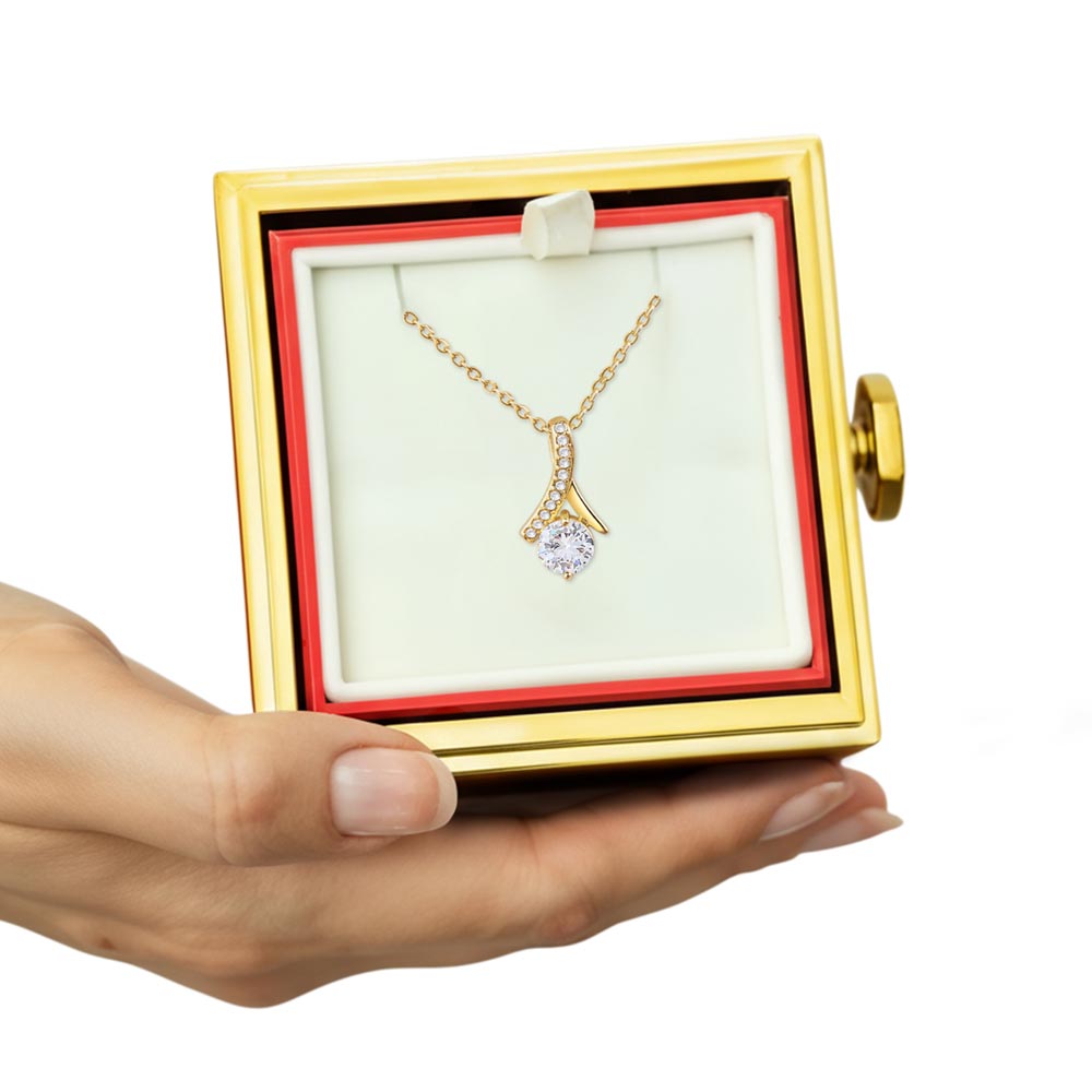 Alluring Beauty Necklace - Rotating Rose Gift Box, Sentimental Gift for Her
